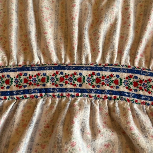 Land of Salzburg Robe Belt Floral Striped Womens Large Cozy Cottagecore Flaw Hem - Picture 8 of 15